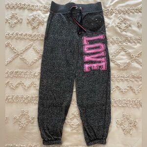 Chance or Fate Charcoal Joggers with Pink LOVE Print